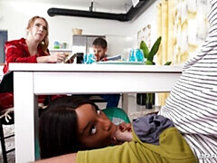 Grosser arsch, Grosser schwanz, Grosse titten, Blasen, Braunhaarige, Hundestellung, Schwarz, Titten