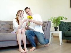 18, フェラチオ, バック, 彼女, 下着, 赤毛, 馬乗り, ティーン