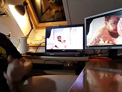 素人, デカチン, ヨーロピアン, 顔射, ゲイ, オナニー, 一人, フェラする