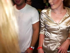 Hot girls dance in the club with bare bottoms