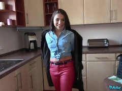 Tiny Russian takes cock for cash