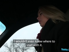 Leie, Blasen, Auto, Hundestellung, Im freien, Pov, Öffentlich, Muschi