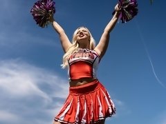 デカ尻, ブロンド, 指いじり, レズビアン, なめる, オナニー, 女子高生, ストリッピング