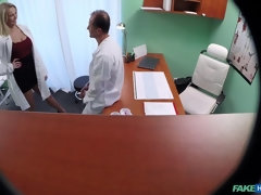 New nurse takes double cumshot