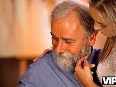 Czech girl cant endure carnal desires and has sex with old man