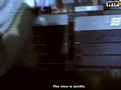 Real facial for a sexy snowboard babe