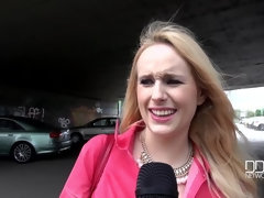 Kont, Grote kont, Blond, Pijpbeurt, Tsjechisch, Buiten, Doordringend, Zuigen