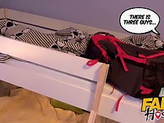 18 jaar, Blond, Klein, Kut duiken, Schreeuwen, Geschoren, Tiener, Nat