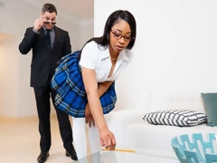 デカ尻, デカパイ, 黒人, フェラチオ, バック, 手コキする, 異人種間, 女子高生