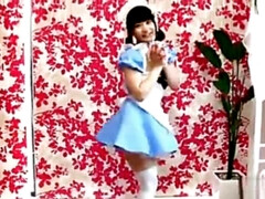 アジア人, 日本人, メイド, ティーン, オッパイの, スカートのぞき, のぞき