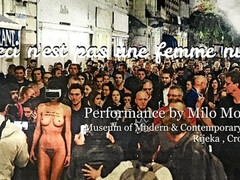 Shameless MILF public nudity erotic video