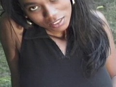 Enthousiasteling, Grote lul, Zwart, Pompom meid, Hardcore, Buiten, Tiener, Oud