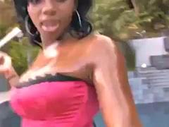 Chica, Gorda, Verga grande, Tetas grandes, Negro, Mamada, Ébano, Maduro