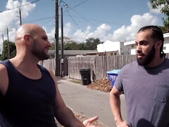 デカチン, ブロンド, フェラチオ, 淫乱熟女, ポルノスター, 現実, ラフ, 三人