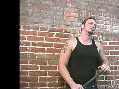 Two black janitors pummeling a milky stud in the ass