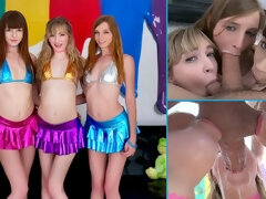 Arsch, Blondine, Gruppe, Behaart, Handjob, Lecken, Orgie, Jungendliche (18+)