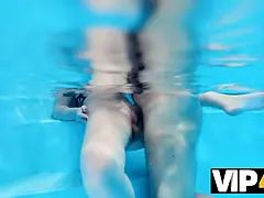 Belleza, Rubia, Engañando, Papá, Hd, Piscina, Gritar