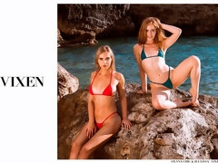 Kont, Blond, 1 man 2 vrouwen, Handbeurt, Zoenen, Buiten, Biljart, Trio