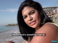 Americano, Playa, Culo grande, Negro, Novia, Enorme, Latina, Público