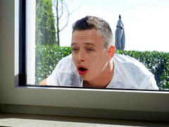 Amerikanisch, Arsch, Tussi, Grosser arsch, Braunhaarige, Spermaladung, Küssen, Flotter dreier