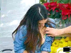 フェラチオ, 茶髪の, 浮気者, ラティーナ, アウトドア, 公共, オマンコ