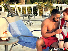 デカチン, 黒人, フェラチオ, ラティーナ, アウトドア