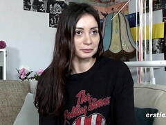 Valentina Fingers Herself While Using a Magic Wand - Amateur brunette girl next door in solo masturbation