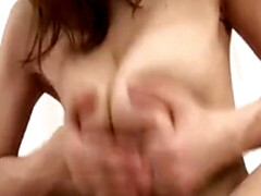 Asiático, Tetas grandes, Mamada, Tetona, Polla, Japonés, Maduro, Uniforme