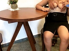 Sucer une bite, Rondelette, Extrême, Fille latino, Masturbation, Bureau, Rugueux, Secrétaire