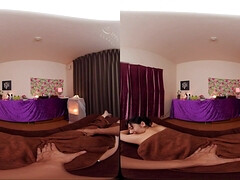 Japanese beauty enchants with sultry massage passion in close-up