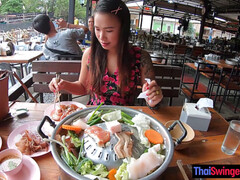 素人, アジア人, デカ尻, フェラチオ, 彼女, タイ