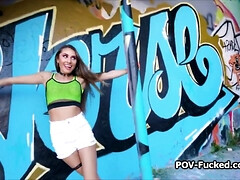Leie, Blasen, Braunhaarige, Hardcore, Pov, Realität, Jungendliche (18+), Titten