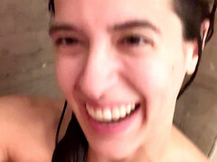 Nana, Attrapée, Masturbation, Naturelle, Mamelons, Douche, Allumeuse, Nénés