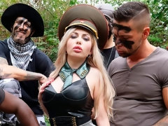 アナル, お尻, デカ尻, フェラチオ, グループ, 手コキする, オージー, アウトドア