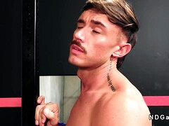 Anal, Mamada, Gay, Pajear, Músculo, Anilingus, Chupando, Tatuaje