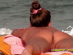 Beautiful shaven cootchie naturist Voyeur Beach SPy Hidden Cam