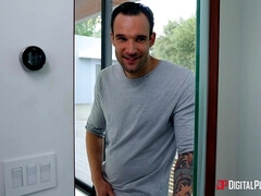 ベッドルーム, デカパイ, フェラチオ, イく瞬間, ヨーロピアン, 顔射, オナニー, スパンキング