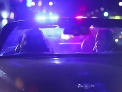 A brunette black chick does a blow job and she moans like crazy