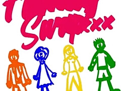 中出し, チン, 毛深い, ふっくら乳首, ラフ, ティーン, 三人, オッパイの