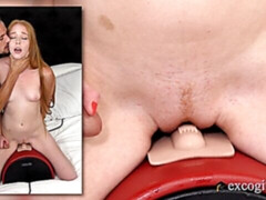 Grosse bite, En levrette, Masturbation, Seins naturels, Maigrichonne, Adolescente, Nénés, Jouets