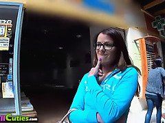 Blonde, Queue, Pov, Public, Chatte, Dénudage, Suçant, Adolescente