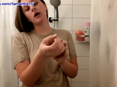 Wet Girl In I Locked Myself In Th Bathroom To Help You Satisfy The Hunger Of Your Cock