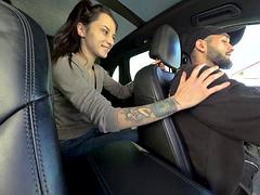 Chica, Coche, Pareja, Corrida, Corridas, Sexo duro, Montar, Rumano