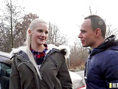 18 jahre, Grosser arsch, Grosser schwanz, Grosse titten, Blondine, Blasen, Geld, Im freien