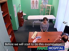 Sasha Zima, a naughty 18-year-old, seduces the doctor with her small tits and tight pussy
