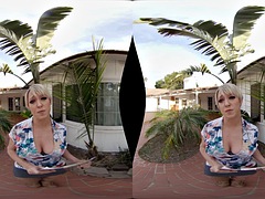 3 dimensionaal, Aziatisch, Grote mammen, Blond, Pijpbeurt, Sperma, Handbeurt, Rijpe lesbienne
