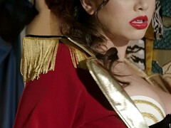 Grote mammen, Bruinharig, Masturbatie, Naakt, Natuurlijke tieten, Doordringend, Kut duiken, Tieten likken