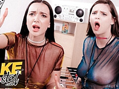 Big ass sex with energetic Taylee Wood and Lady Gang from Fake Hostel