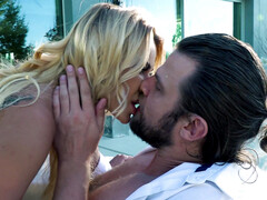 アナル, アスtoマウス, 美女, ブロンド, 茶髪の, イく瞬間, チン, 顔射