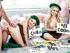 Coco Lovelock and Haley Spades are fucking with a shared boyfriend